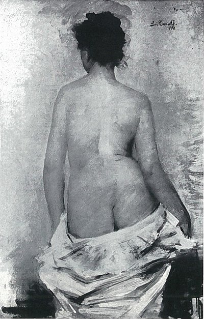 Female Nude from the Back by Lovis Corinth